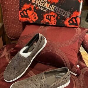 Match Brown Perforated Slip-On Loafers with White Sole